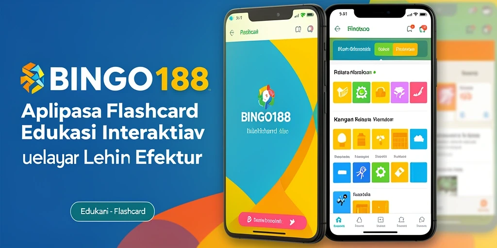 Tampilan antarmuka interaktif aplikasi BINGO188 untuk pembelajaran Flashcard.