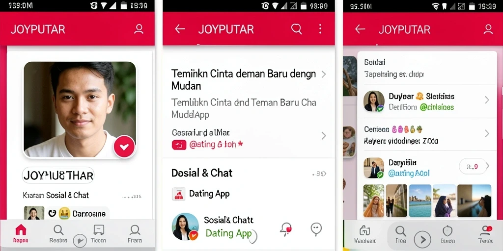 Tampilan antarmuka JOYPUTAR yang menarik dan penggunaan yang mudah.
