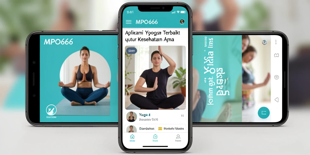 Antarmuka MPO666 menampilkan berbagai latihan yoga yang mudah diikuti.