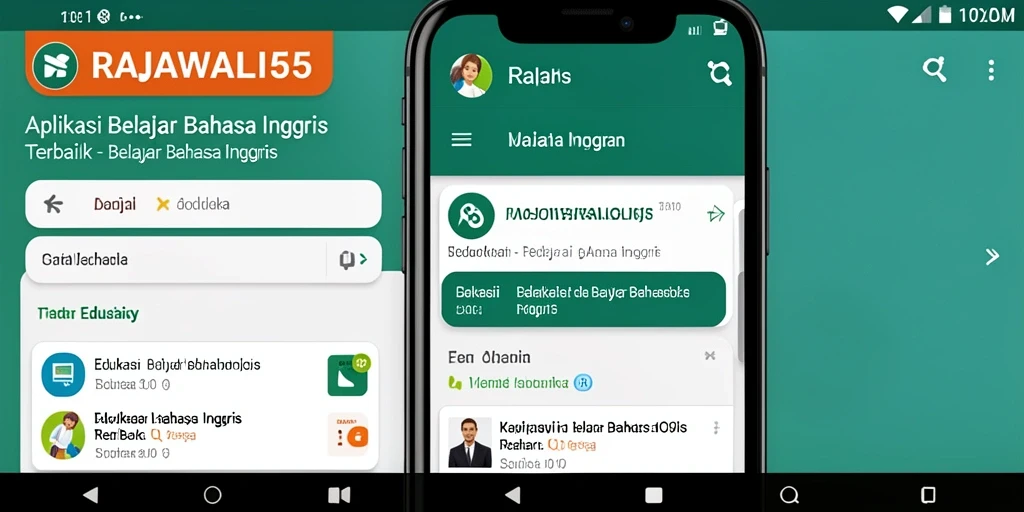 Tampilan antarmuka aplikasi RAJAWALI55 yang interaktif dan menarik.