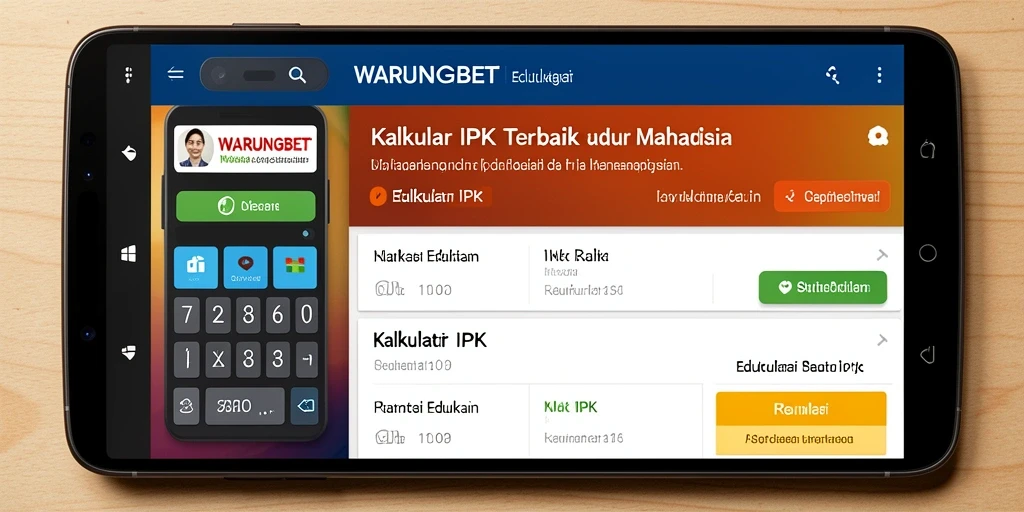 Antarmuka pengguna WARUNGBET yang intuitif untuk Kalkulator IPK.